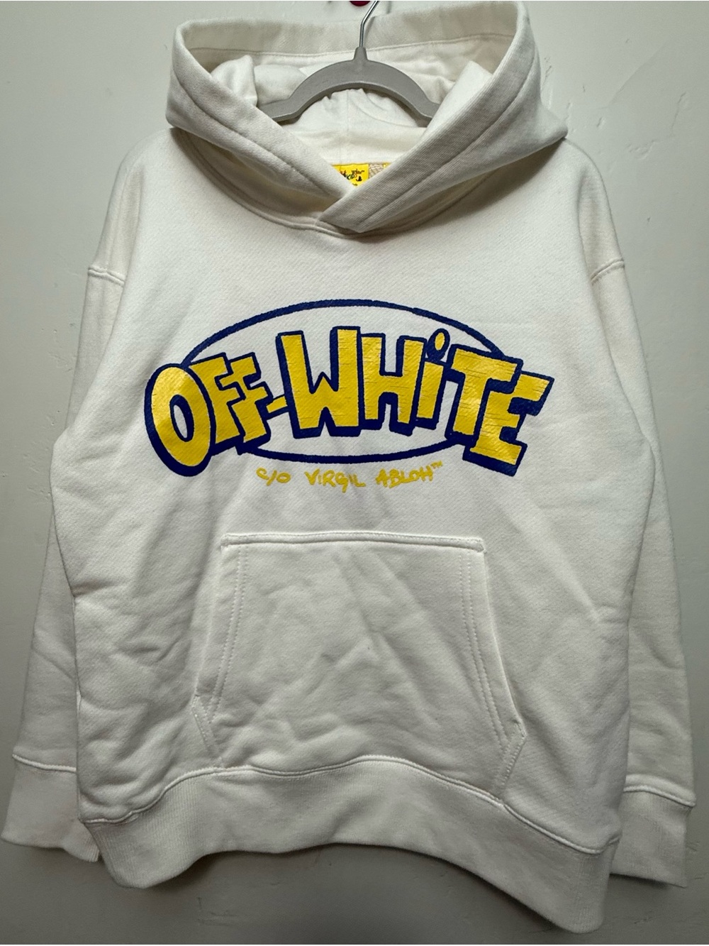Off-White Kids Doodle Graphic White Hoodie